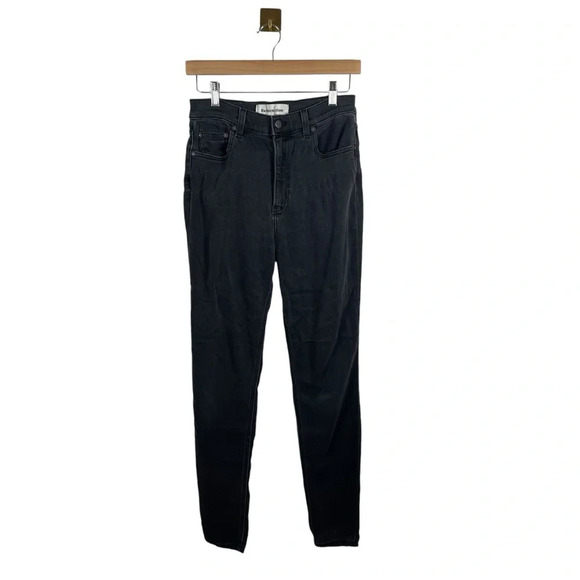 Reformation Women’s Selma High and Skinny Jeans in Fraser Black Size 28 - Picture 9 of 15